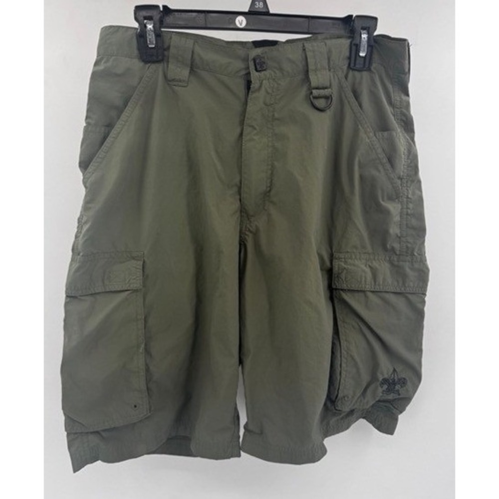 Boy Scouts Mens Olive Green Uniform Cargo Shorts SMALL Gorpcore Utility Hiking
